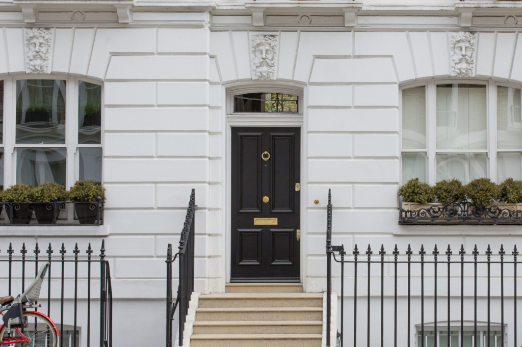 Front door of a residential building